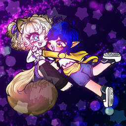 Drawing of my couple ocs, Lacie and Nycholas