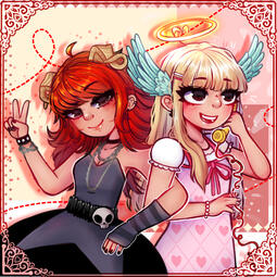 Artwork of old characters from a flash game
