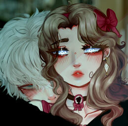 artwork of my and a friend&#39;s oc, Sofia and Cecil.