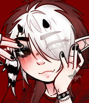 artwork of my and a friend&#39;s oc, Sofia and Cecil.